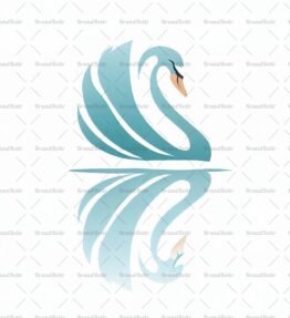 Anmutiger Schwan und Spiegelung